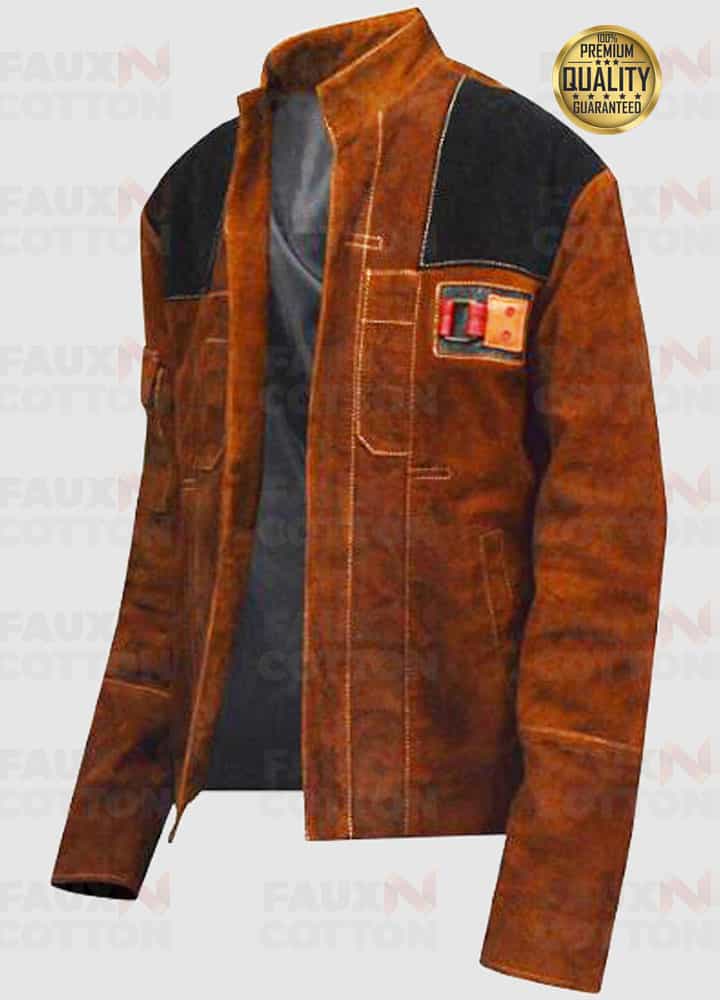 Han Solo A Star Wars Story Brown Suede Jacket 